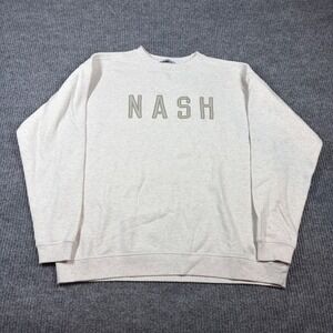 NASH Sweatshirt Women's‎ L/XL Light Beige Heathered Long Sleeve Preppt